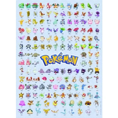 Imagen de Ravensburger 12000511 Los 151 primeros Pokémon puzzle 500 piezas adultos y niños a patir de 12 años, Pokémon, regalo