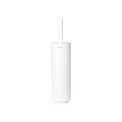 Imagen de Brabantia Mindset Escobillero con Soporte Higiénico de Silicona Mango Protector Acero Resistente a la Corrosión Accesorio Baño Fresh Blanco 42 x 11 9,6 cm