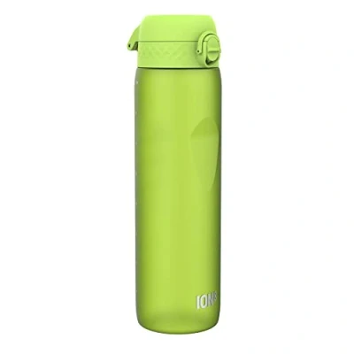 Imagen de Ion8 Botella de Agua 1 Litro, 1000 ml, a Prueba Fugas, Fácil Abrir, Cerradura Segura, Asa Transporte, Apta para Lavavajillas, Sin BPA, Ideal Deporte y Gimnasio, Verde