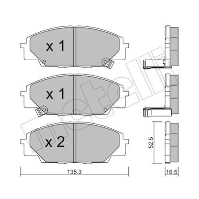 Imagen de Juego de pastillas METELLI 22 0435 0