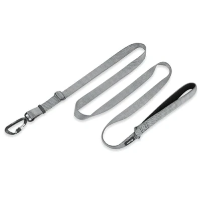 Imagen de Correa de Longitud Ajustable con Nylon Duradero y manija Forrada Neopreno súper Suave para Perros Uso Diario Caminar Entrenamiento Profesional (Ajustable Grande L, Gris aguanieve)