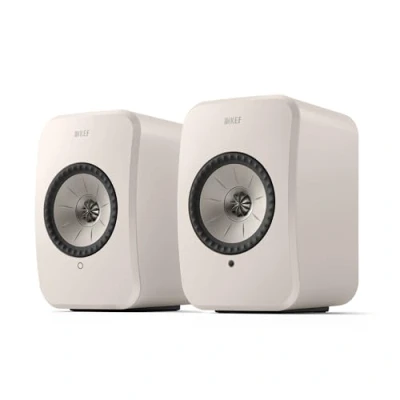 Imagen de Altavoz de estantería KEF LSXII LT, Set 2, Sistema Hi Fi Wireless, 200W, 102dB, Bluetooth, White