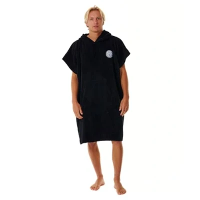 Imagen de Rip Curl LOGO Hooded Albornoz, Hombre, Talla: One Size, Black
