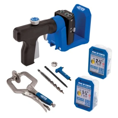 Imagen de Kreg Pocket Hole Jig 520PRO La plantilla más versátil para taladrar agujeros con precisión, revestimiento antideslizante y mango giratorio 360