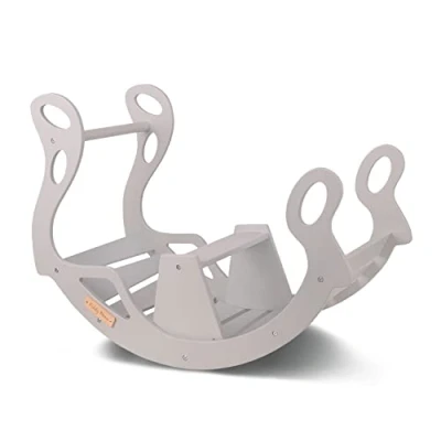 Imagen de KiddyMoon Balancín Mecedora Multiuso para Niños WR 001, Gris