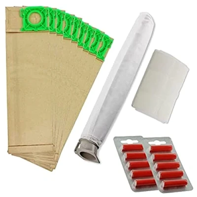 Imagen de Spares2go Kit de Servicio Completo aspiradoras Compatible con Sebo Serie X (Incluye 10 Bolsas, 2 filtros y ambientadores)