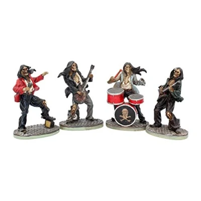 Imagen de Nemesis Now NEM3962 One Hell of A Band Figura Decorativa (4 Unidades, 10 cm), Color Marfil