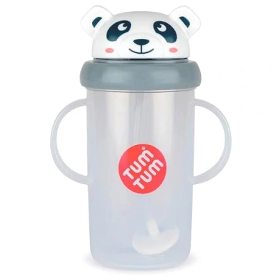 Imagen de TUM Tippy Up Taza con boquilla de flujo libre (sin válvula) para niños (El Panda Pip 300ml)
