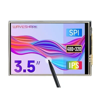 Imagen de Waveshare Raspberry Pi 3.5inch RPi LCD (C) Resistive Touch Screen TFT 480x320 Resolution 125MHz High Speed SPI for All Version of 4