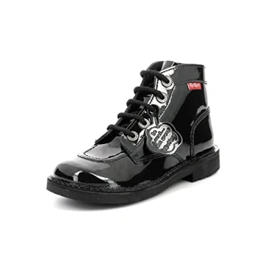 Imagen de Kickers Kick Col Botas Unisex, Negro (Noir Vernis Perm 83), 35 EU