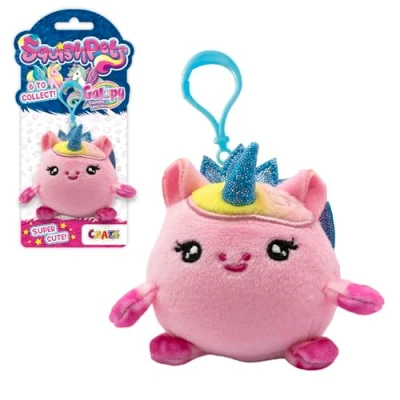 Imagen de Squishpets Llavero Galupy Rainbow Unicorn Daisy 6 cm Peluche Suave Unicornio Arcoíris Accesorio Infantil Niña para Mochila Regalo Original