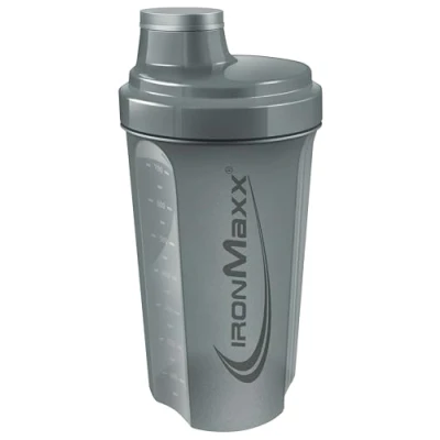 Imagen de IronMaxx Eiweiß Shaker Ash Grey 700ml de proteínas con tapa rosca, tamiz y escala medición Antigoteo, apto para lavavajillas libre BPA DEHP