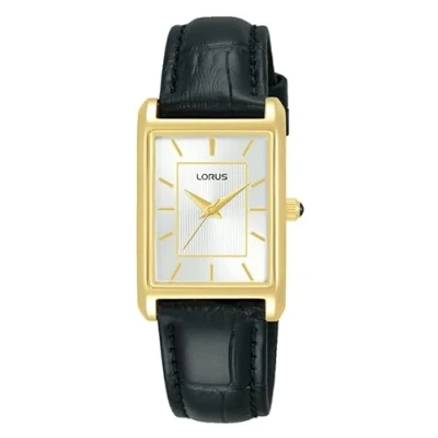Imagen de Lorus Reloj Analógico de Cuarzo para Mujer con Pulsera Metal, Negro/Oro