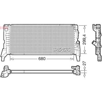 Imagen de DENSO DRM05119 Radiador, refrigeración del motor 680 321 27 MINI: Hatchback