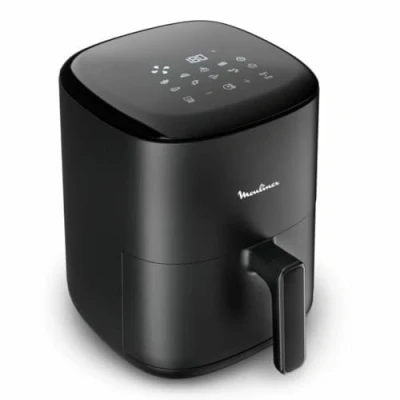Imagen de Freidora de aire Moulinex Easy Fry Compact EZ1458, 1300 W, 3 L, 200 C, 10 Programas, Tecnología Extra Crisp, Temporizador, Panel Táctil LCD, Negro
