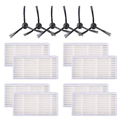 Imagen de KEEPOW Kit de repuesto con filtro y cepillos laterales para Robot Medion MD16192,MD18500,MD18501,MD18600 Conjunto 14
