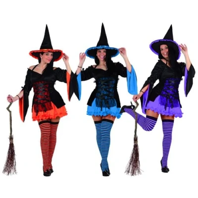 Imagen de Atosa 4928 Disfraz bruja 3 posibles colores surtido (no se puede escoger) adulto M L, talla mujer