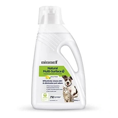 Imagen de BISSELL Solución Multisuperficies Natural Mascotas , Limpieza para Suelos, Tapicería e Interiores Coches 2 Litros Aroma Cítrico Compatible con CrossWave, SpinWave y HydroWave 31221