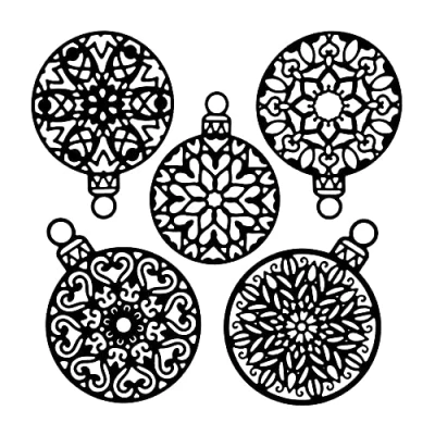 Imagen de Troqueles de diseño bolas Navidad (5 unidades)