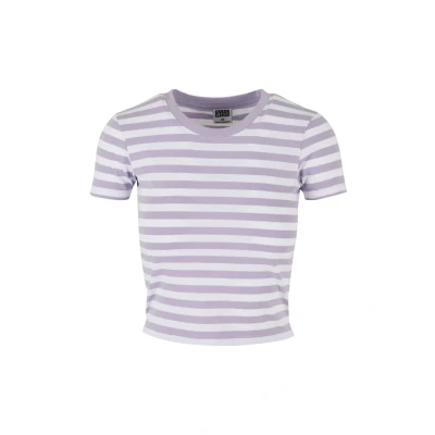 Imagen de Urban Classics Short Striped TEE Camiseta estampada, Mujer, Talla: 4XL, White dustylilac