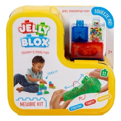 Imagen de JELLY BLOX Kit Newbie 11 Bloques de Construcción Táctiles Juego para Niños desde 2 Años Experiencia Sensorial con Extensibles, Flexibles y Suaves Motricidad Fina