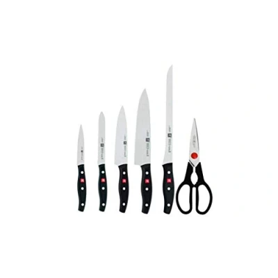 Imagen de Zwilling TWIN POLLUX Set de 5 cuchillos y tijera doméstica multiusos, color negro