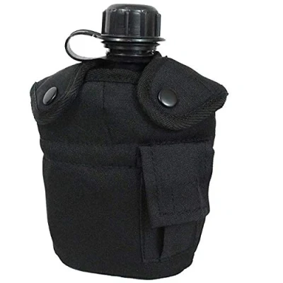 Imagen de Mil Tec Cantimplora del ejército americano, con vaso y funda, negro negro, talla única