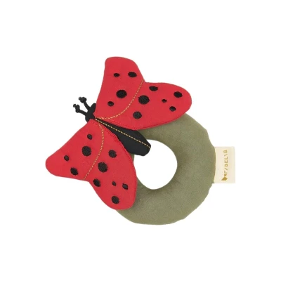 Imagen de Fabelab Rattle Ladybug Mordedor para niños, Talla: One Size, Mars red