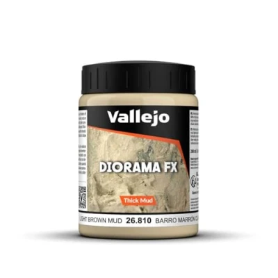 Imagen de Vallejo WEATHERING EFFECTS Pintura Acrílica Marrón Claro Acabado Realista, 200ml. para Simular Texturas de Barro u Oxido Modelismo