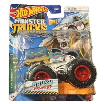 Imagen de Hot Wheels Monster Trucks Nuevo para 2023 escala 1:64 (Crush Delivery Beast Bashers 3/7)