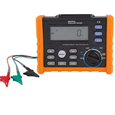 Imagen de ASHATA RCD/Loop Tester, Medidor de Resistencia Digital RCD Tester Loop Probador Multímetro Disparo Corriente/Tiempo Detector Voltaje Contacto CA 0V 440V