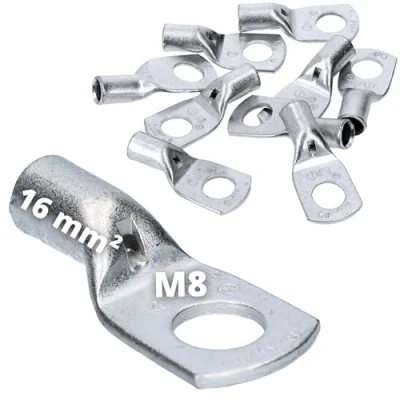Imagen de Cembre Terminales de cable tubo A3 M8, 10 unidades, 16 mm², sin aislamiento, cobre estañado