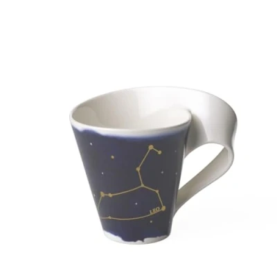Imagen de Villeroy &amp; Boch 10 1616 5817 NewWave Stars Asa Elegante Taza con Motivo de Leo, Porcelana, Apta para lavavajillas, Blanco/Azul, 300 ml
