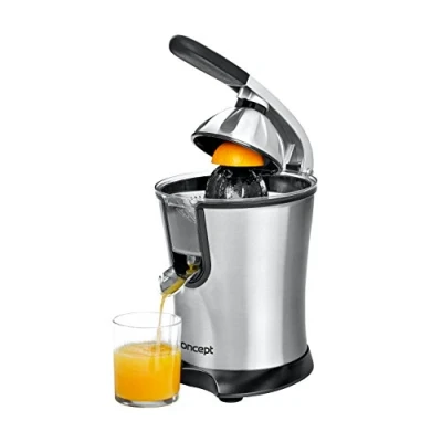Imagen de Concept Electrodomésticos CE3520 Exprimidor de cítricos con Palanca Lujo, 750ml, Acero Inoxidable, 150 W, 0.75 litros, Gris y Negro