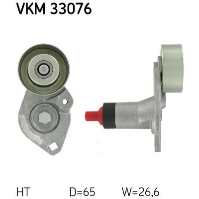 Imagen de SKF VKM 33076 Polea Tensora con material de fijación PEUGEOT: 406 Berlina, Coupé, 407 SW, RENAULT: CLIO 2, LAGUNA 2 Grandtour