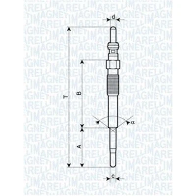 Imagen de MAGNETI MARELLI 062900080304 Bujía de precalentamiento 11V 10A M8X1 CITROËN: C5 3, II Familiar, C8, FORD: MONDEO 4 Stufenheck, 4, S Max Mk1