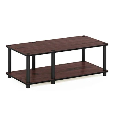 Imagen de Furinno Soporte De Medio Televisor, Madera, Dark Cherry/Black, Mid 31.5&quot;(W) x10.9(H) x15.6(D)