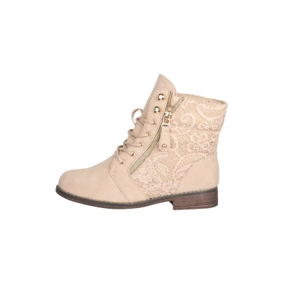 Imagen de Elara Herbst Botines con cordones, Mujer, Talla: 38, Beige Zapatos