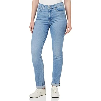 Imagen de Levi&#039;s 724 High Rise Straight Vaqueros, Light Indigo Worn In, 23W / 30L Mujer
