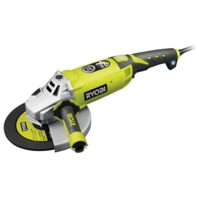 Imagen de RYOBI Amoladora Angular 18V ONE+ 220V, 2000W, Ø230mm Velocidad 6600 rpm Empuñadura Trasera Giratoria 180, Soft Start Incluye 1 Disco de Desbarbar el Metal y Llave Servicio EAG2000 G