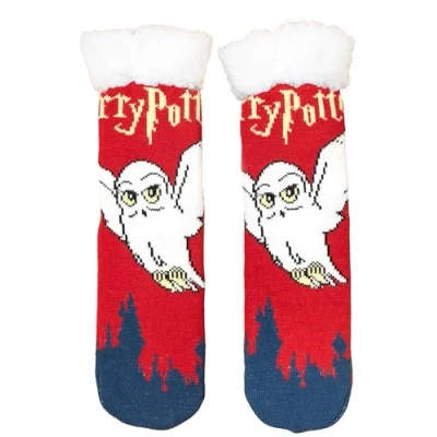 Imagen de Harry Potter Calcetines de casa Hedwig para mujer, diseño búho, rojo y azul, 35 38