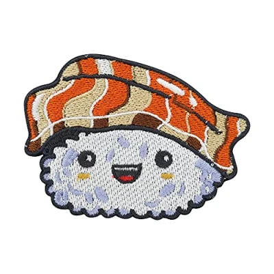 Imagen de Dulce Kawaii Sushi Tunfic Nigiri Parche para planchar parches de comida asiática, pescado, comida, finally Home