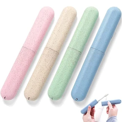 Imagen de Yueser Estuches Fundas para Cepillos, 4 Piezas Estuche Cepillo Dientes Viaje Portátil de Caja Almacenamiento Viajes Camping Escuela Vida Diaria