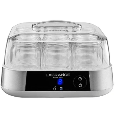 Imagen de LAGRANGE 459001 Yogurtera (1,665 L, Acero inoxidable, 0,185 Yogur, 15 h, LED)
