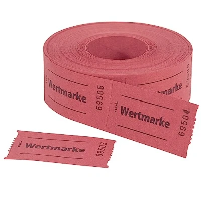 Imagen de Sigel GR554 Rollo de vales o cupones (60 x 30 mm, 500 cupones, numerados), color rojo