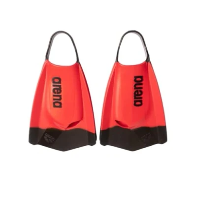 Imagen de Arena Powerfin Pro II Aletas de Entrenamiento natación Unisex para Adultos y Hombres Mujeres, Silicona Hoja Corta, Personalizadas, Color Rojo Negro, Talla 6 7
