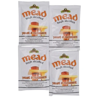 Imagen de 4x Hambleton Bard Bulldog levadura + sal nutricional 28g/25L Brew&#039;s seca de hidromiel vino blanco y tinto