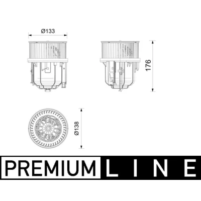 Imagen de Ventilador de habitáculo MAHLE ORIGINAL AB 416 000P