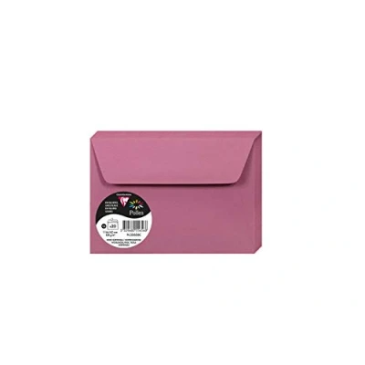 Imagen de Clairefontaine Pollen 55656C Paquete de 20 sobres (formato C6, 114 x 162 mm, 120 g), color rosa hortensia