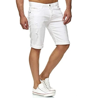 Imagen de Shorts Vaqueros con Aspecto Desgastado Denim Blanco W31